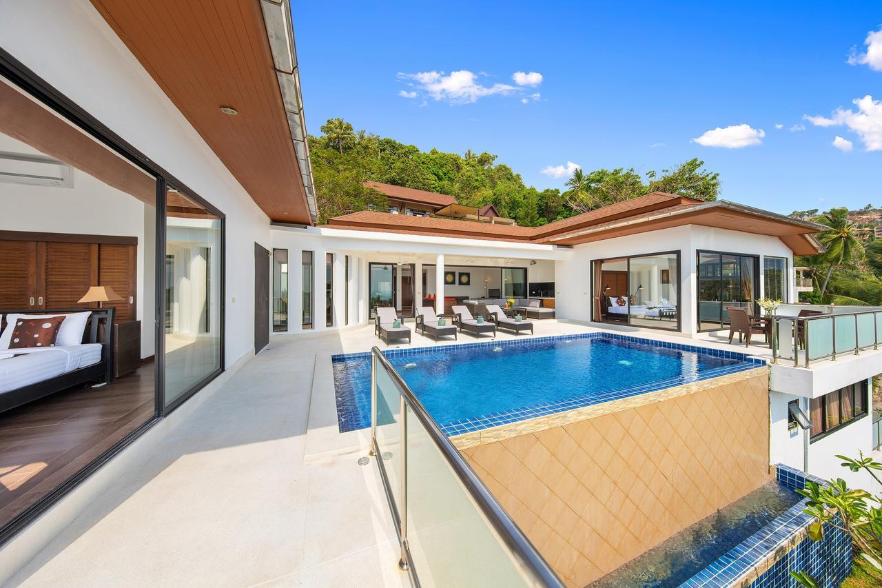 Sunny Banks - Modern Sea View 4 Bed Pool Villa Maret Экстерьер фото