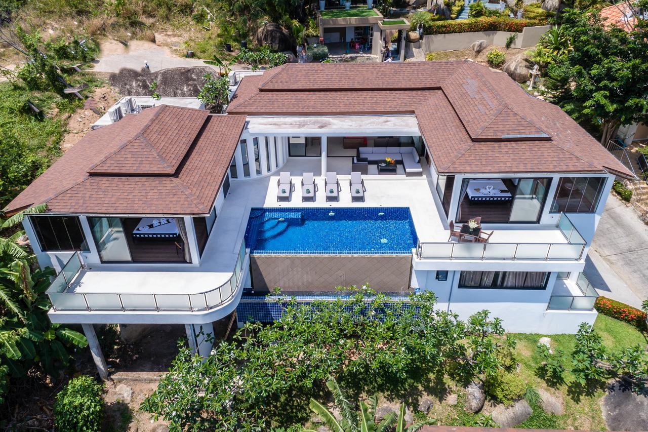 Sunny Banks - Modern Sea View 4 Bed Pool Villa Maret Экстерьер фото