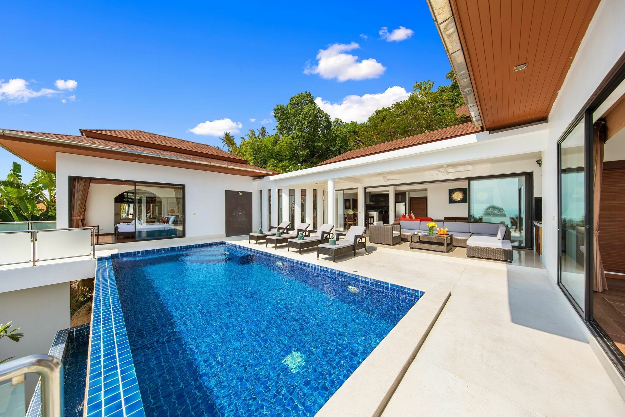 Sunny Banks - Modern Sea View 4 Bed Pool Villa Maret Экстерьер фото