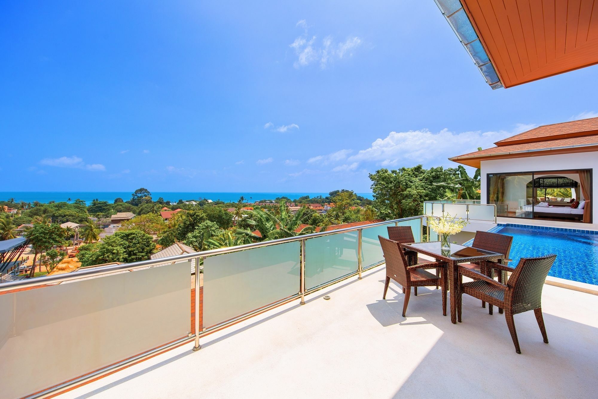 Sunny Banks - Modern Sea View 4 Bed Pool Villa Maret Экстерьер фото